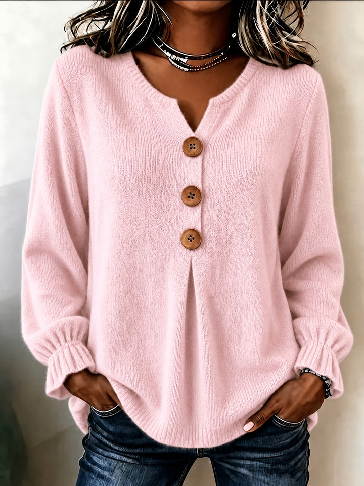 Lydia | The Pleated Henley Top