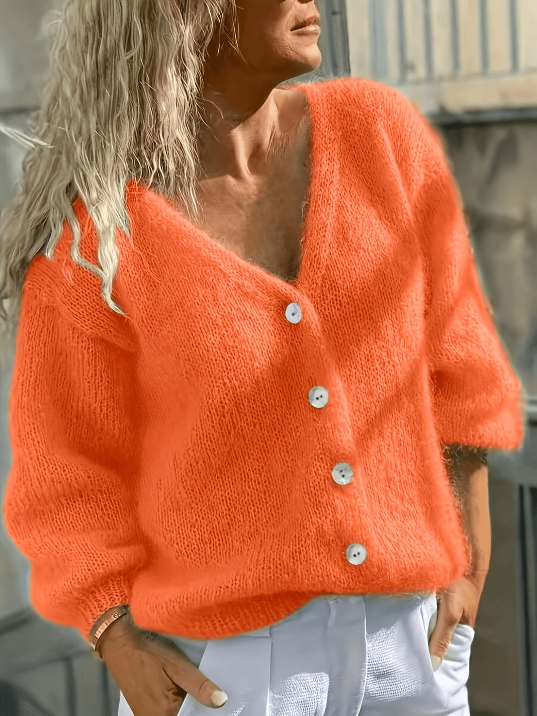 Joyce | The Easy V Neck Cardigan