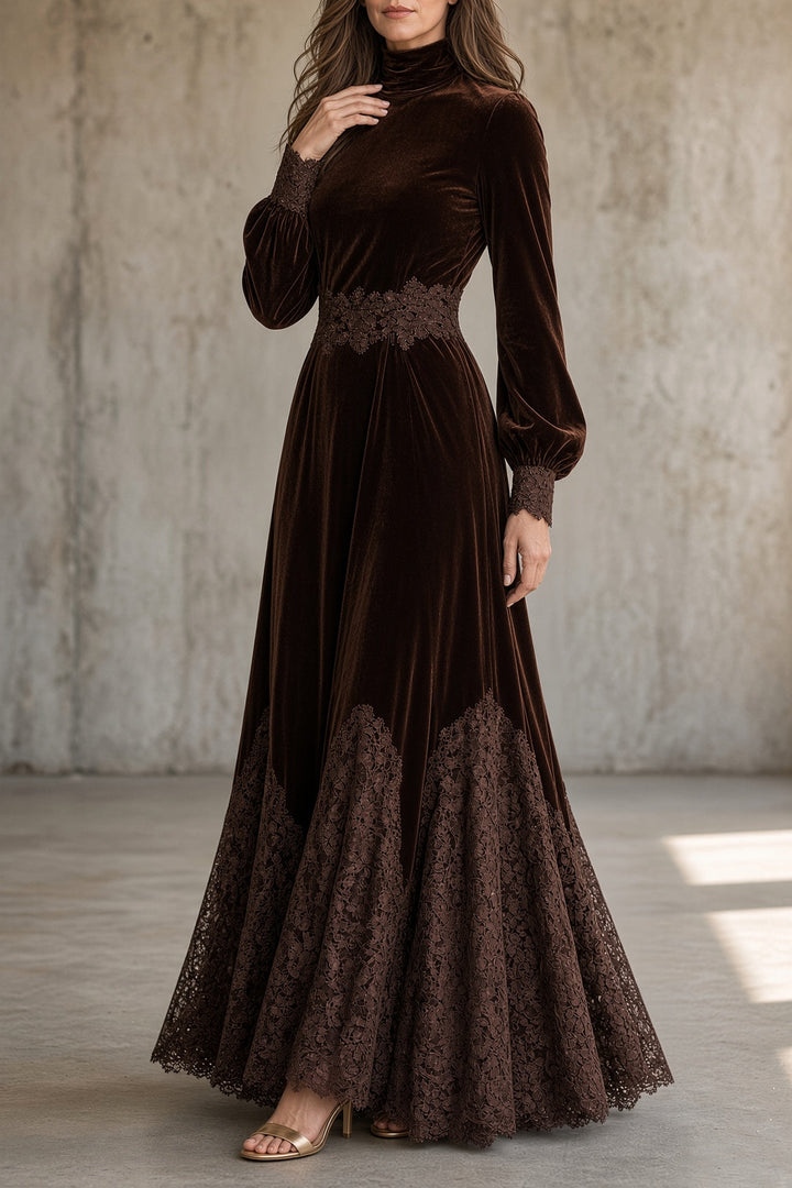 Rosalie | The Floral Trim Maxi Dress