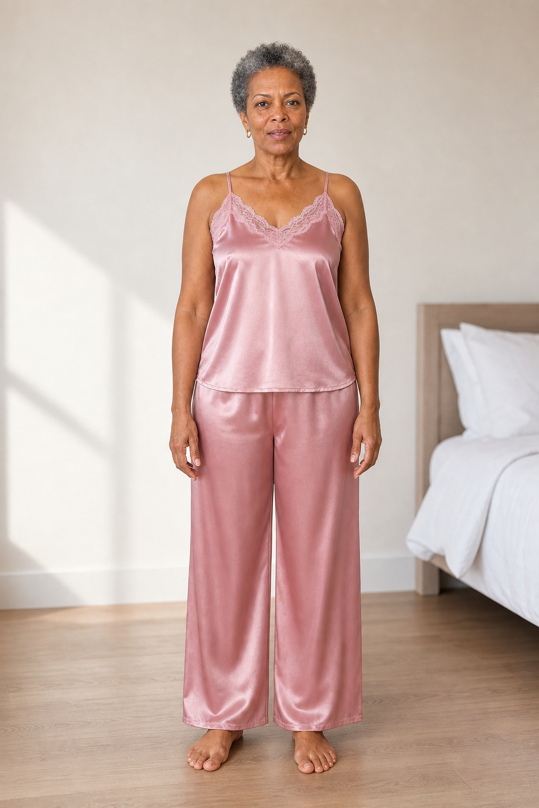 Isabella | Stylish 3-Piece Satin Pajama Set