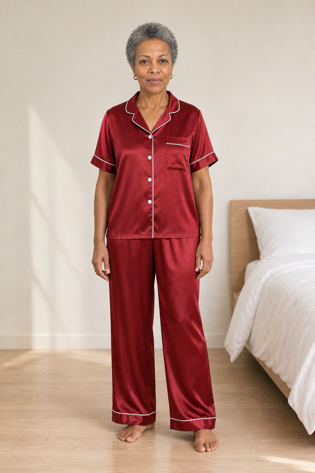 Juliette | Stylish 4-Piece Satin Pajama Set