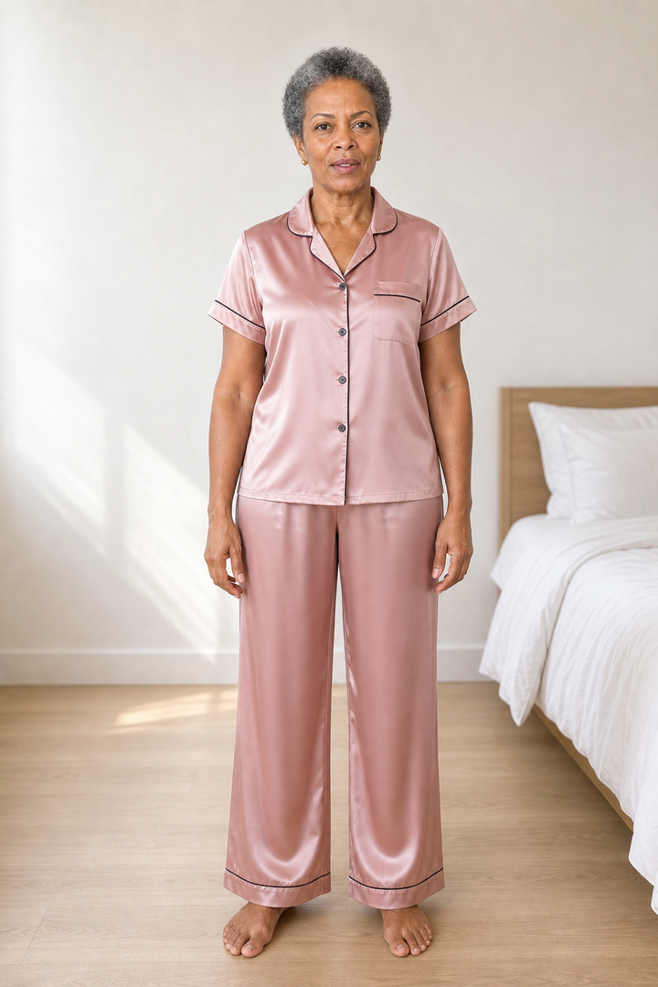 Juliette | Stylish 4-Piece Satin Pajama Set
