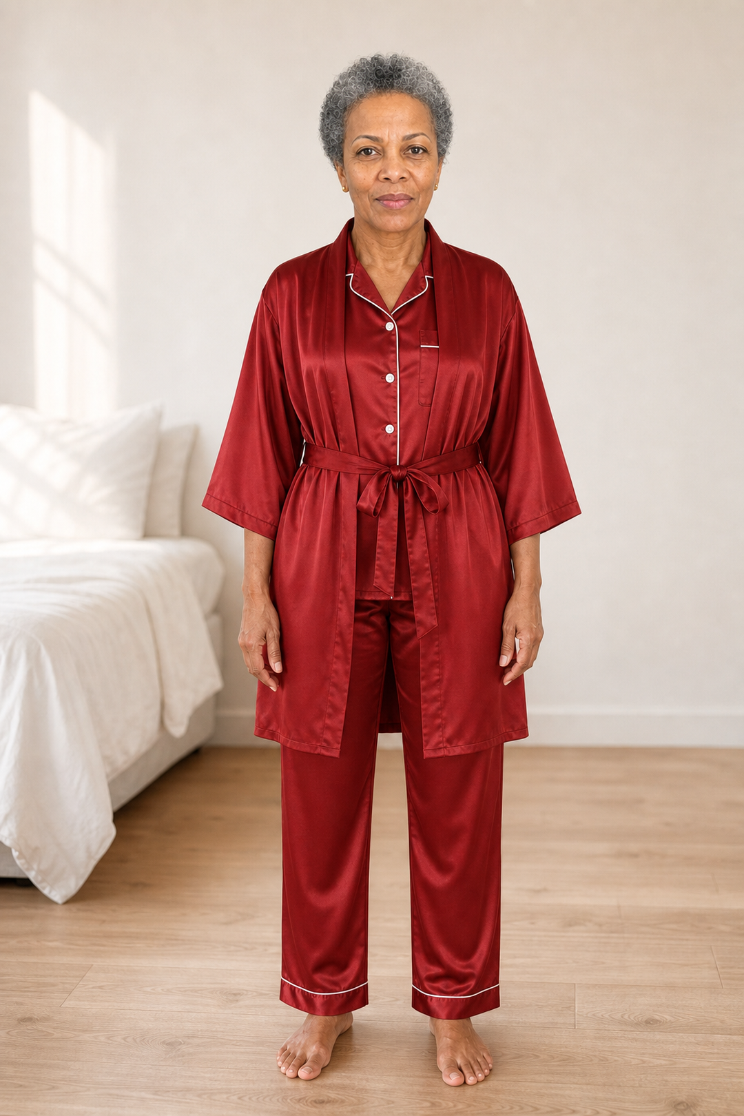Juliette | Stylish 4-Piece Satin Pajama Set