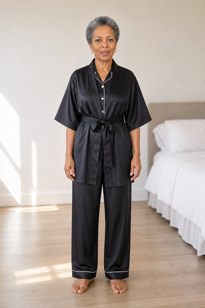 Juliette | Stylish 4-Piece Satin Pajama Set