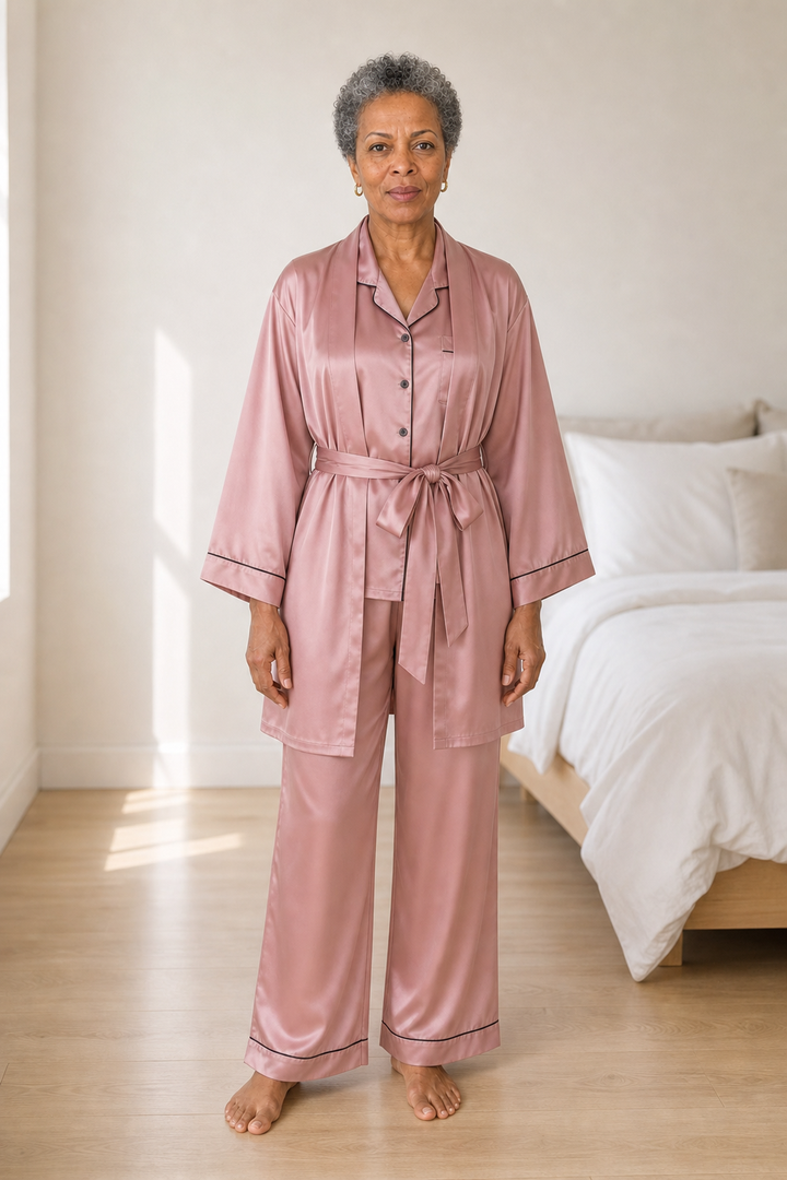 Juliette | Stylish 4-Piece Satin Pajama Set