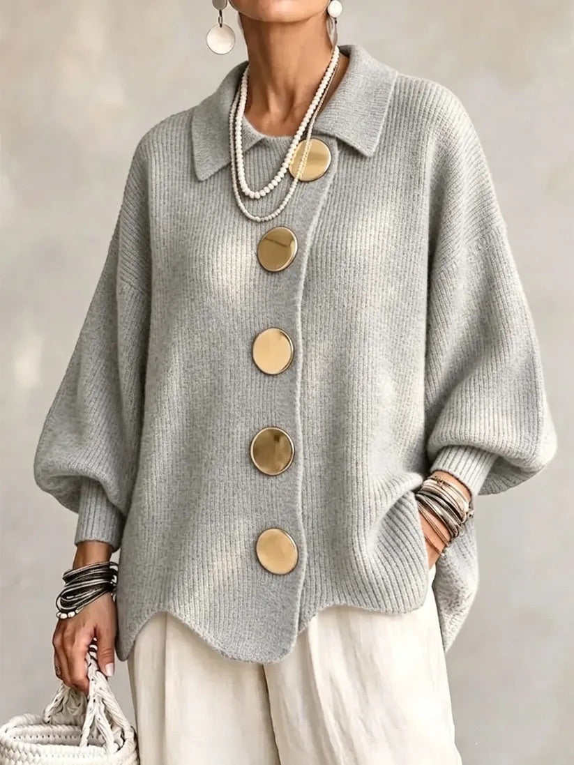 Annabel | The Gold Button Cardigan