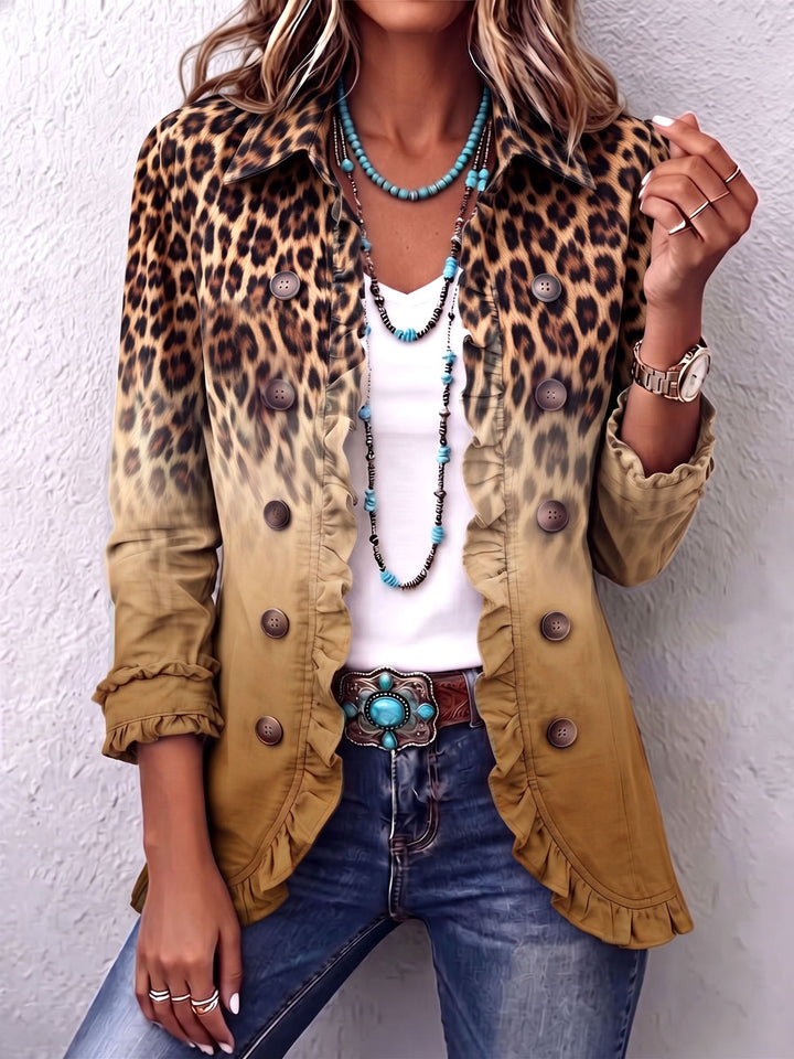 Cassandre | Lion Tone Graduation Blazer with Ruffles