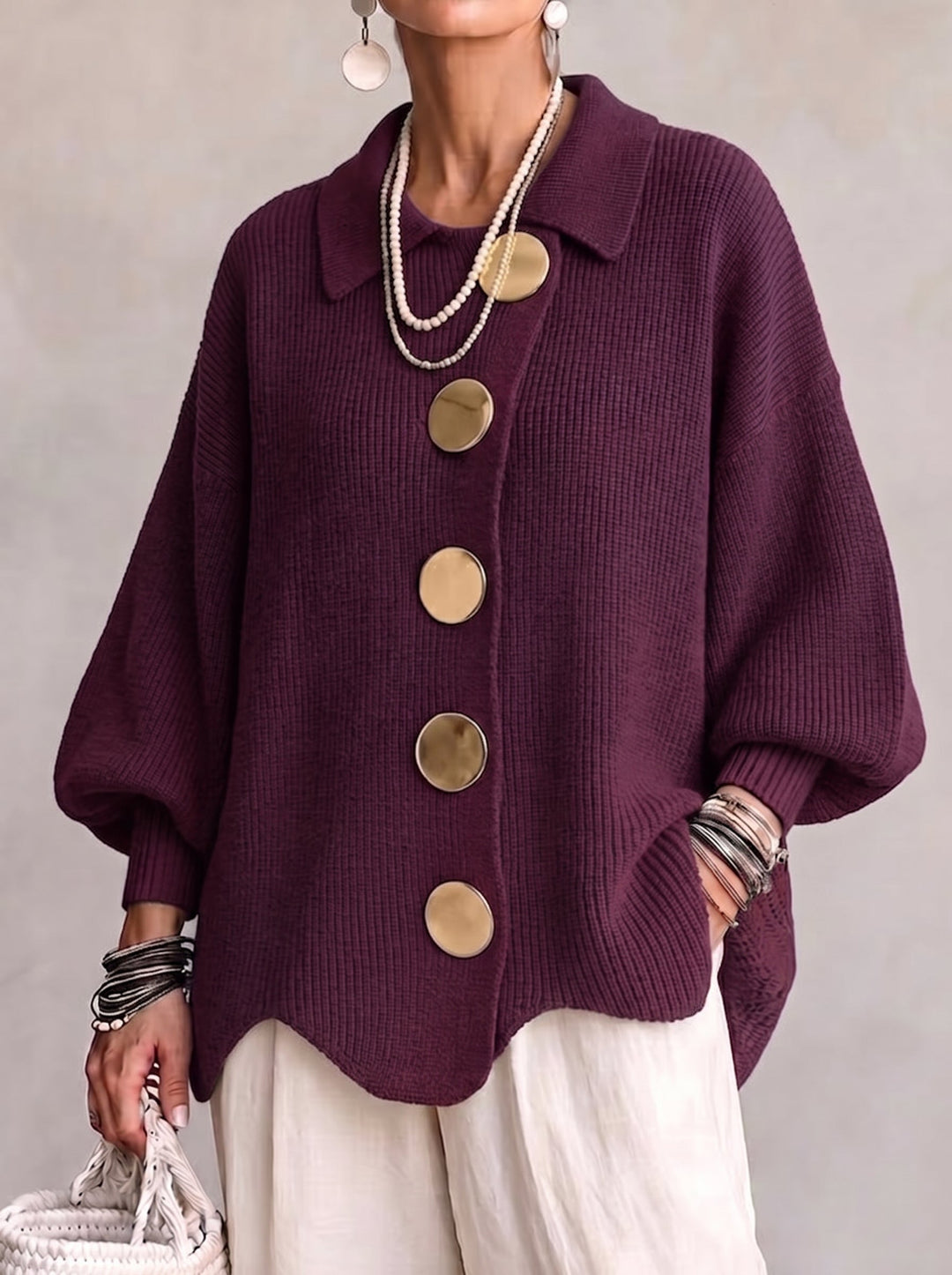 Annabel | The Gold Button Cardigan