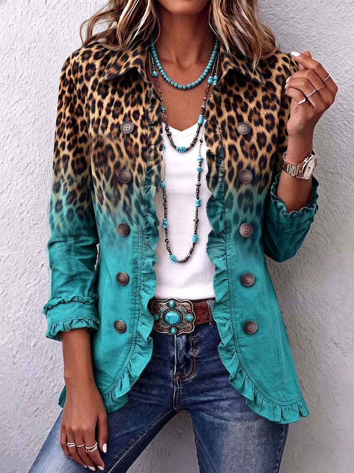 Cassandre | Lion Tone Graduation Blazer with Ruffles