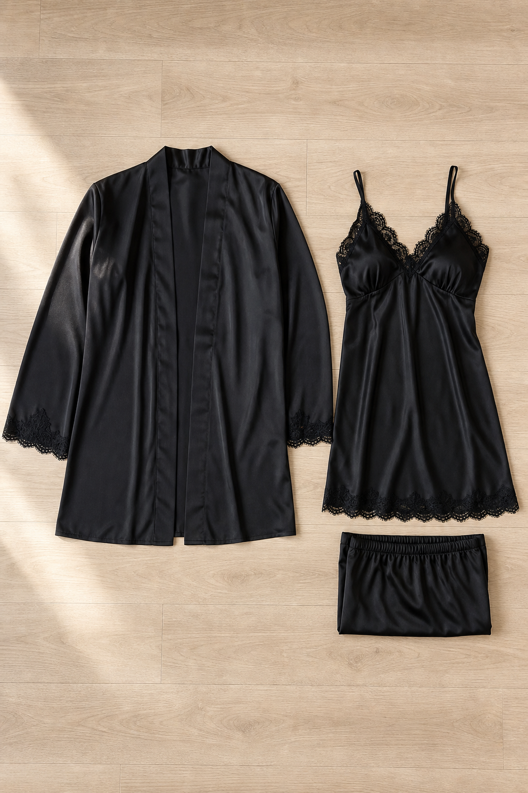 Seraphine | Stylish 5-Piece Satin Pajama Set