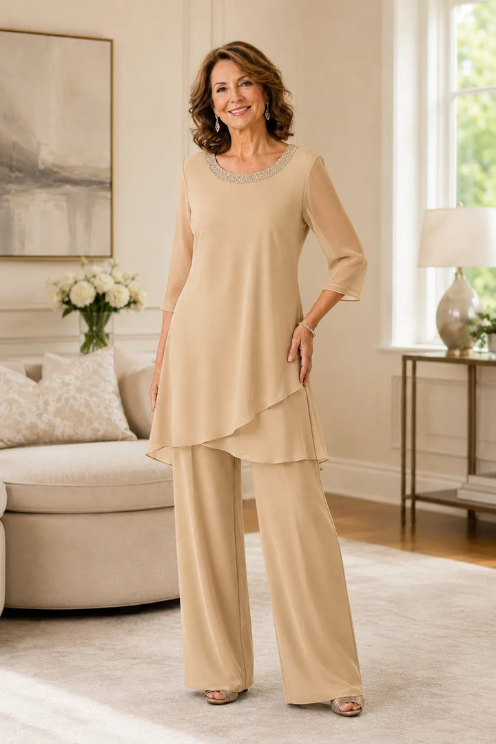 Marcella Asymmetric Tunic Formal Pant Set