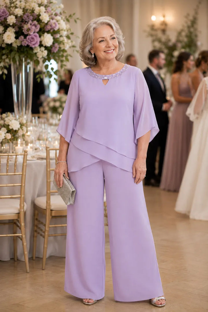 Sophisticated Loose-Fit Formal Pant Set